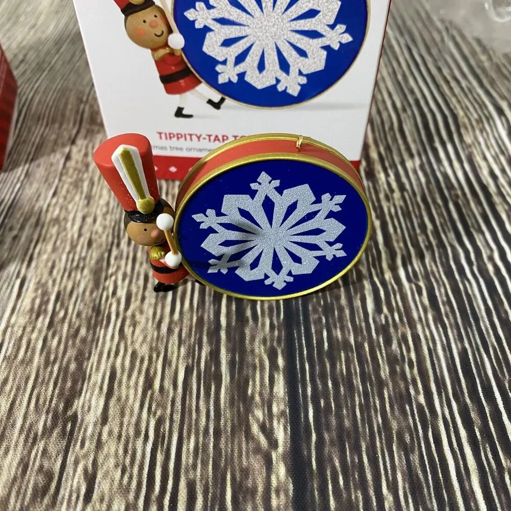 Lot of 2 Hallmark Sound the Trumpet! & Tippity-Tap Toy Soldier Holiday Ornaments